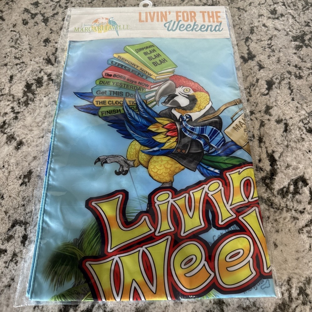 Margaritaville Garden Flag Double Side Living For The Weekend